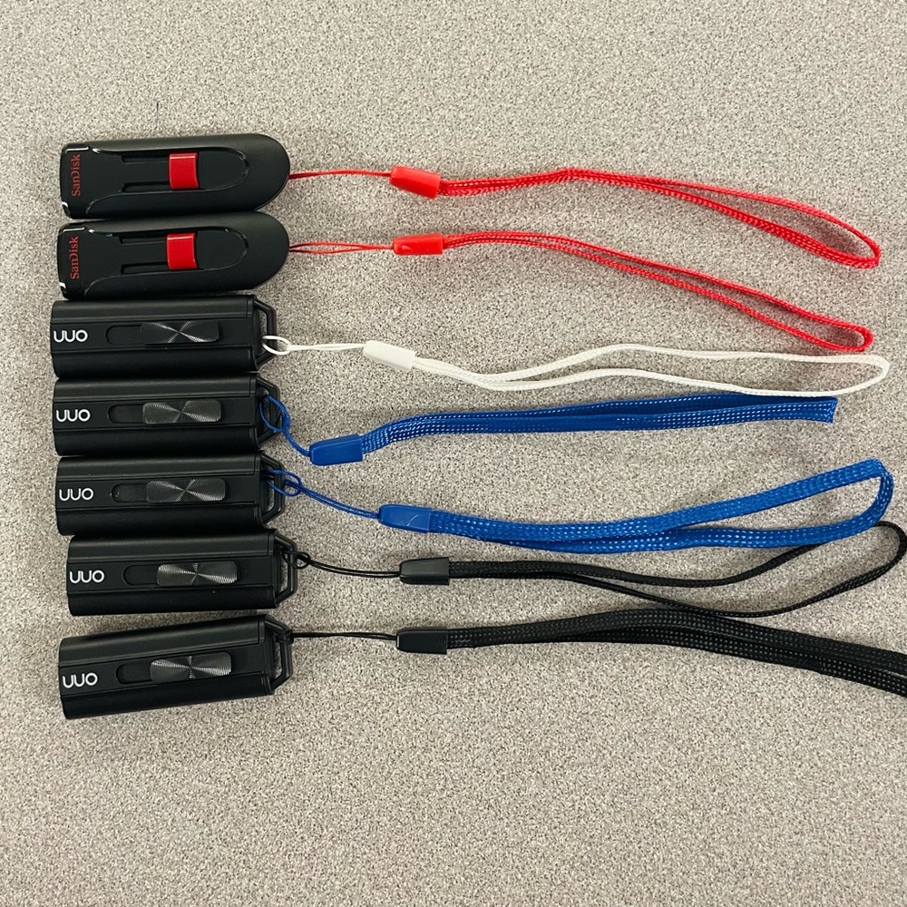 7 usb flash drives.